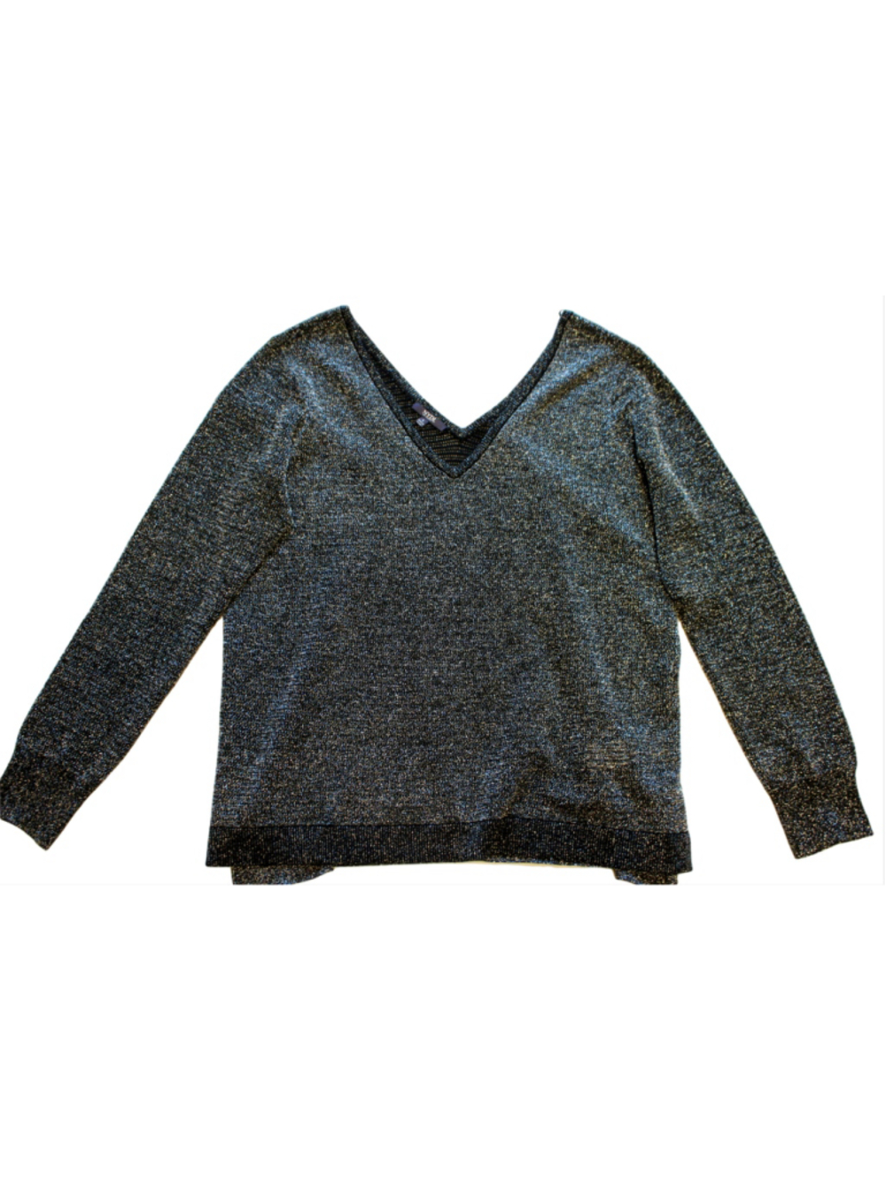 NYDJ Metallic Double V-Neck Sweater L - Picture 7 of 8
